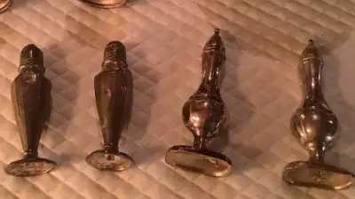 Silver plated Benedict Proctor salt & pepper set, View more
