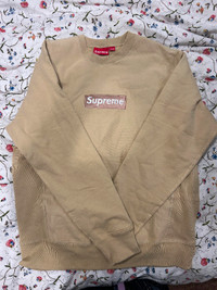 Supreme sweatshirt beige color size L