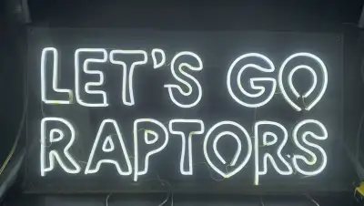 “LET’S GO RAPTORS” LED SIGN 27” X 14", View more