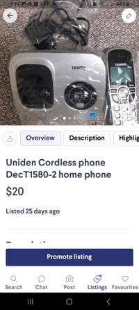 Uniden cordless phone for sale
