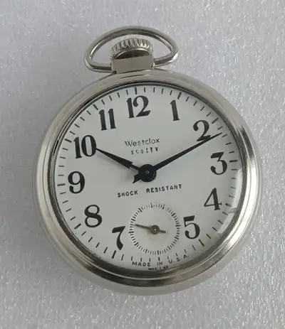 Montre de Poche -- Westclox Scotty (1962) -- Pocket Watch, View more