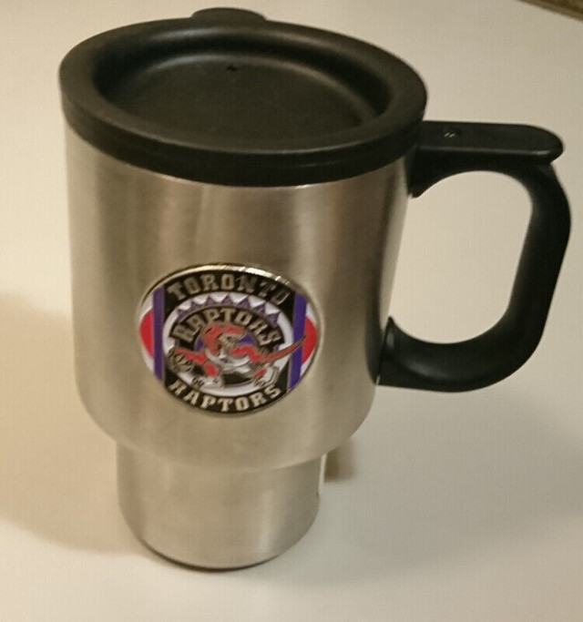 NBA Toronto Raptors Stainless Steel Travel Mug - Enamel Logo in Arts & Collectibles in Oshawa / Durham Region