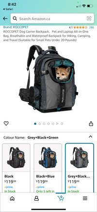 Pet backpack carrier 