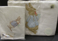 NEW, PETER RABBIT CANADIAN MADE CRIB BLANKETS