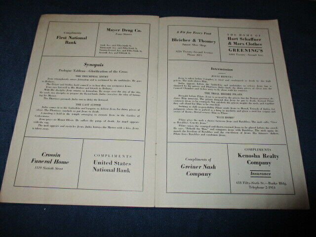 THE FREIBURG PASSION PLAY-CENTRAL HIGH SCHOOL-KENOSHA-1930-RARE! dans Art et objets de collection  à Laval/Rive Nord - Image 4