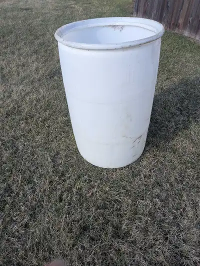 White 45 gallon barrel - no lid, View more