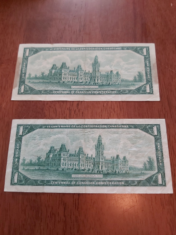 B of C 1967 $1 Bill Beattie-Raminsky 1867-1967 in Arts & Collectibles in Saint John - Image 2