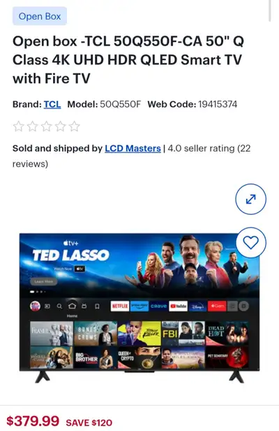 BLACK FRIDAY DEAL50" Q Class 4K UHD HDR QLED Smart Television, View more