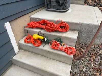 Extension cords: 2 - 100’ & 3 - 50’, View more