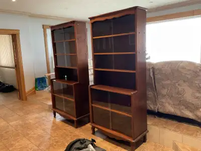 Two Wooden Bookcases, View more