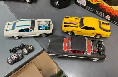 For sale is a lot of 3 model cars for parts or customs. Included is a 1969 Pontiac Firebird trans am...