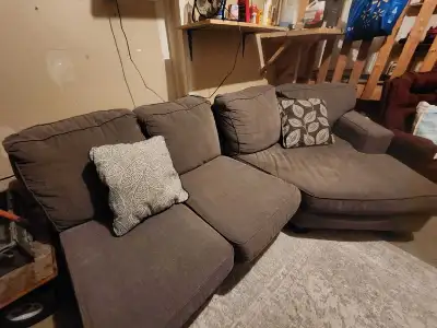 apartment/condo sized Sectional exellent condition + plus chairs, View more