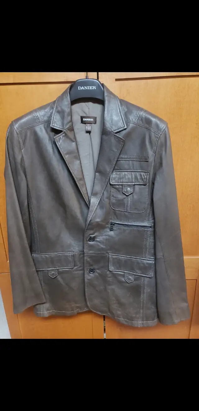 DANIER LEATHER MENS LEATHER BLAZER FOR SALE! $190 EACH O.B.O in Men's in Oshawa / Durham Region - Image 2