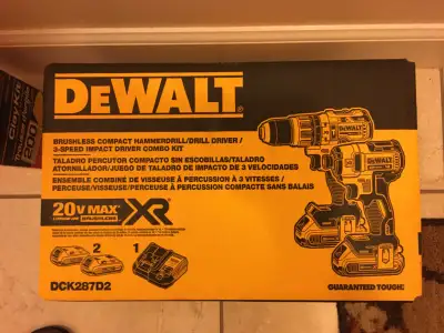 Dewalt DCK287D2 brushless compact combo kit, View more