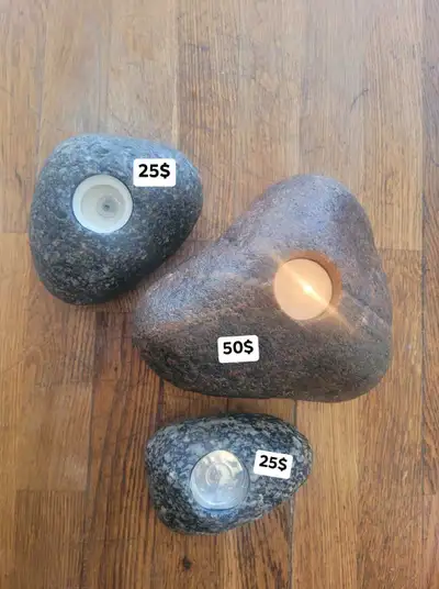 stone candle holders, View more