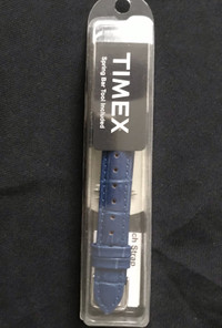New Timex Blue Leather Strap Watch Band