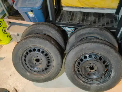 4 Sailun Inspire 215/60R16 used tires, hardly used. Lots of life left. All 4 on steel rims for $150