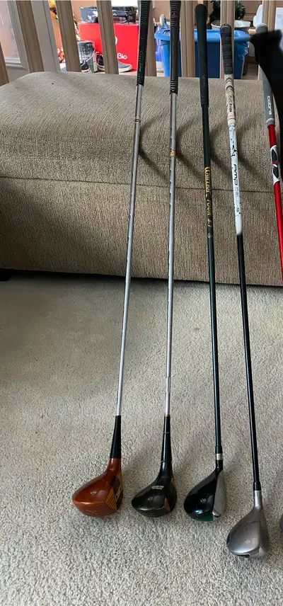 Assorted Golf Clubs in good condition Prices listed per club below 3 hybrid/Warrior( $25 )and Cobra...