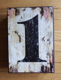 Distressed Curio Metal Box with Number 1