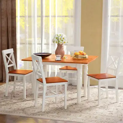 Brand new Farmhouse Wooden Dining Chair with Cross Back, View more