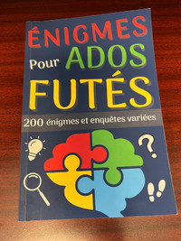 FRENCH BOOK Énigmes pour ados futés 200 énigmes et enquêtes vari