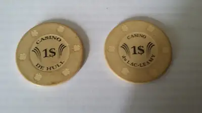 casino Hull Gatineau lac chip authentic 1$  LEAMY dollar city, View more