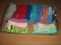 KNITTED  MITTS, SLIPPERS, HEADBANDS, DISHCLOTHS AND MORE