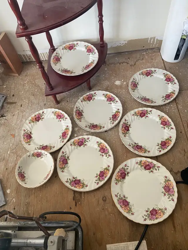 MYOTT ROSE GARDEN IRONSTONE WARE DINNER PLATE MADE IN ENGLAND in Kitchen & Dining Wares in Mississauga / Peel Region - Image 3