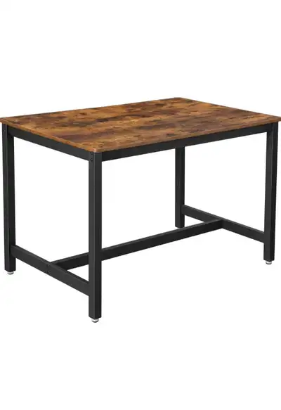 Brand New still in box VASAGLE Dining Table for 4 People, Kitchen, 120 x 75 x 75 cm, Sturdy Metal Fr...
