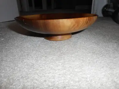 HAND TURNED WALNUT 7" SHALLOW BOWL, View more