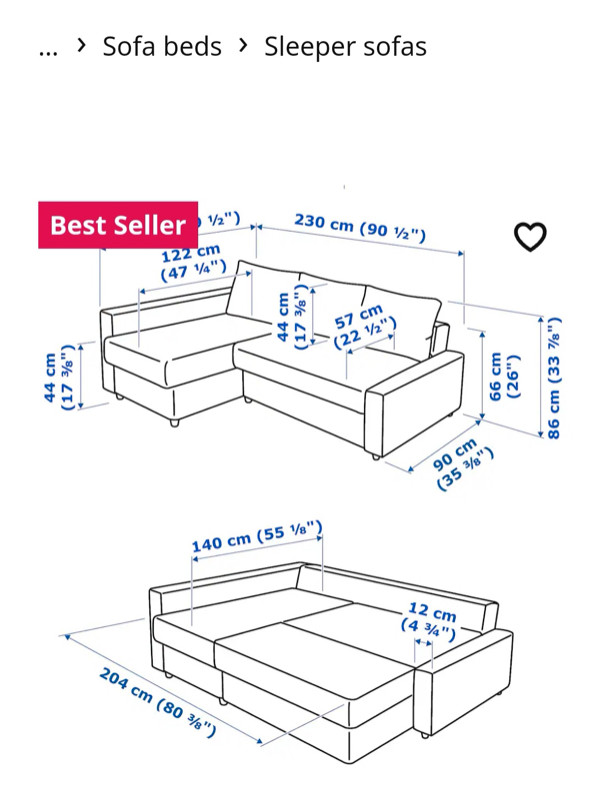 IKEA FRIHETEN  sofa bed in Couches & Futons in Burnaby/New Westminster - Image 2
