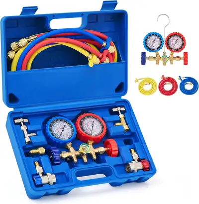 OMT AC Manifold Gauge Set, 3-Way Refrigerant Pressure, View more