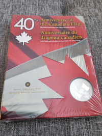 Canada 2005 $1 Silver Flag 40th Anniversary Set with CD