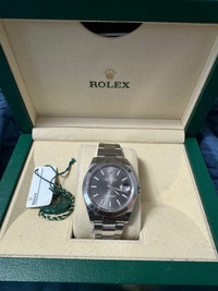 Rolex Datejust 41 Steel Dark Rhodium Dial Oyster 126300