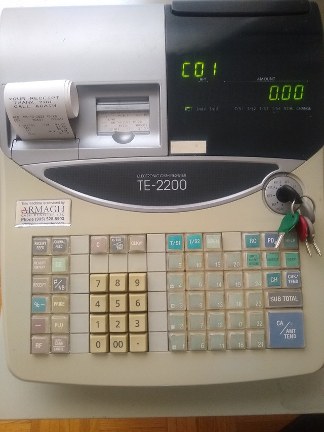 CASIO TE-2200 Electronic Cash Register. | Other Business & Industrial |  City of Toronto | Kijiji