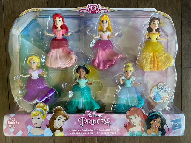 Disney princesses.  Ensemble de 6 poupées.  3+ans.  Neuf. in Toys in La Ronge