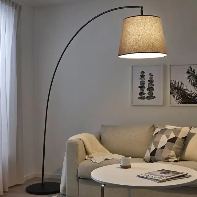 Arched Floor Lamp (Black) + Shade Included - IKEA SKAFTET in Indoor Lighting & Fans in City of Toronto - Image 2