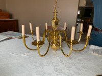 Solid brass chandelier.  Excellent condition.