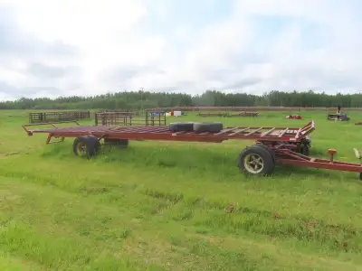Borderline Fabrication 38ft Hay Trailer with Metal Hay Rack, Tir, View more