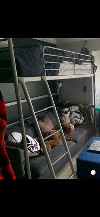 IKEA SVARTA LOFT BED WITH  LADDER AND MATTRESS
