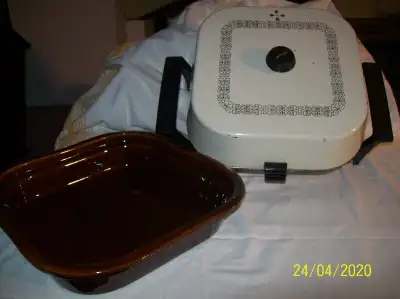 I have a vintage Sunbeam electric skillet which is multi purpose, included is a brown ceramic insert...