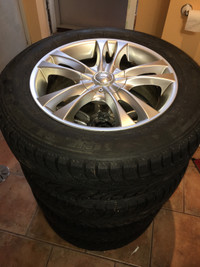 215/65R17  Snow tires with alloy rims 