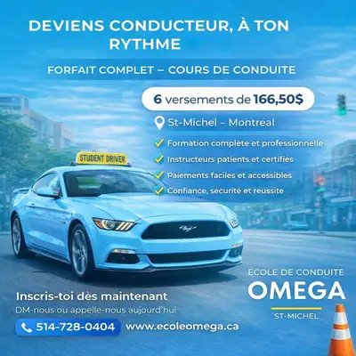 Cours de conduite complet (166$ + tax) *EN LIGNE*, View more