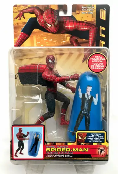 TOY BIZ RAPID PUNCH SPIDER-MAN ACTION FIGURE 2004 PUNCHING BAG, View more