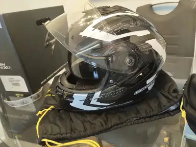 Scorpion EXO-ST1400 Carbon Helmet, - rare Caffeine White color. Mint condition used for one season,...
