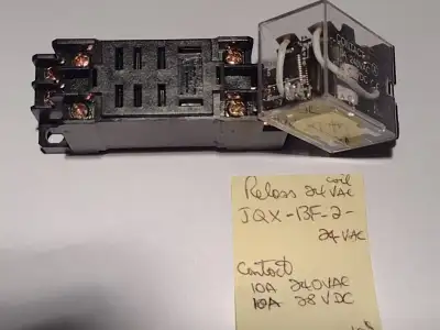 Relais 10A coil 24VAC DPDT JQX-13F-2C-24VAC relay, View more