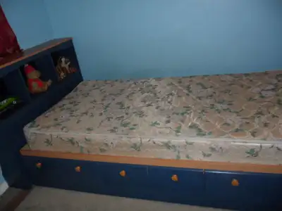 single size storage bed with night table, View more