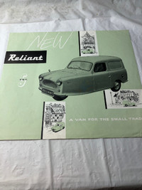 VINTAGE RELIANT GWT5 THREE WHEEL DELIVERY VAN BROCHURE #M0716