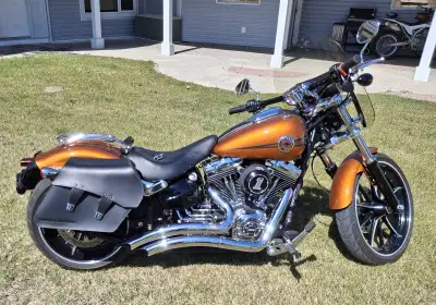Stage 1 Vance and Hines Pipes / Air Intake. LED Headlight. Swing Arm Bag and Handlebar Bag. Quick De...