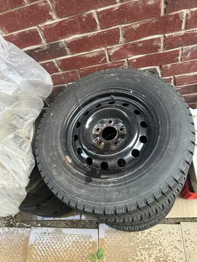 5x127 bolt pattern 235 65 R16 tire profile. Tires are in next to new condition. Pick up at McLaughli...